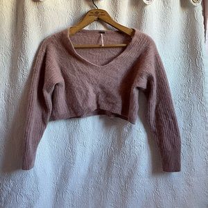 Free People Cashmere Crop Sweater